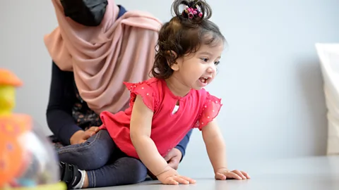 CHEO Media House Three years after starting her treatment while still in her mother's womb, Ayla Bashir continues to be a "happy" and "mobile" little girl (Credit: CHEO Media House)