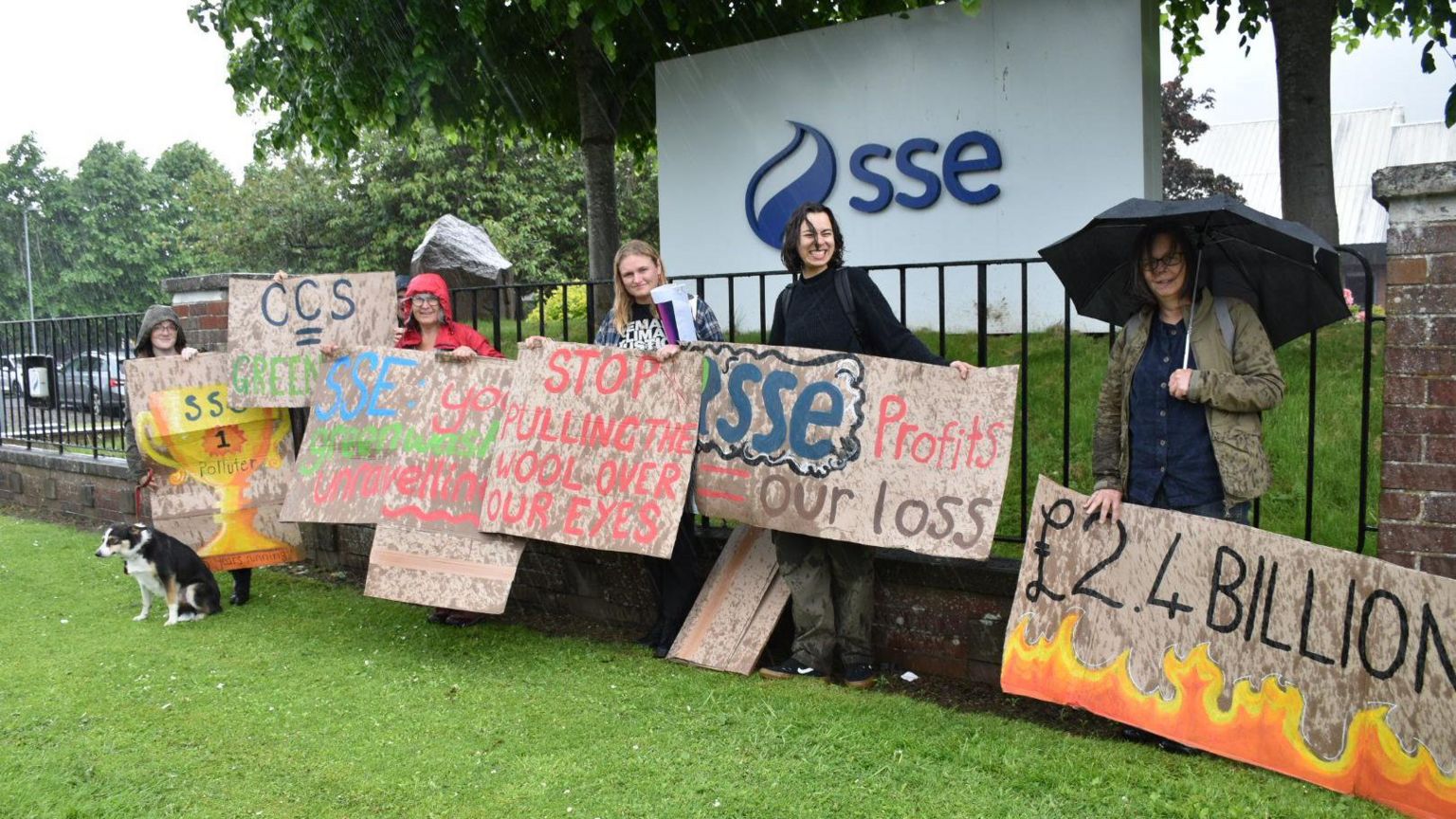 Protest outside SSE's offices in Perth