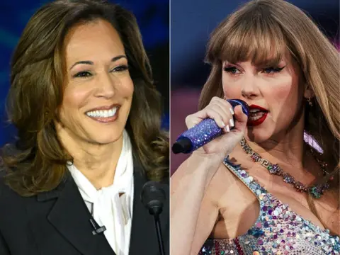 Kamala Harris and Taylor Swift