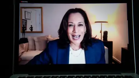 Kamala Harris on Zoom