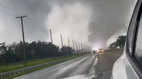 Tornado in the road 