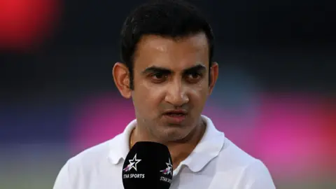 Gautam Gambhir being interviewed