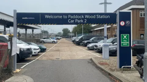 The entrance to Car Park Two at Paddock Wood station