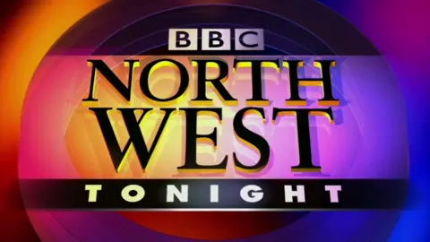 BBC North West Tonight's old purple and yellow logo