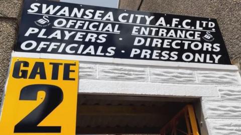 Swansea City's former Vetch Field entrance