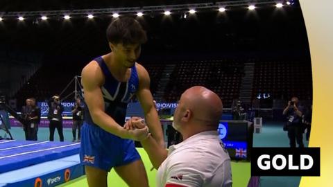 GB's Jake Jarman wins vault gold at European Championships