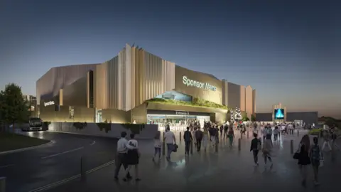 An artist's impression of the new arena