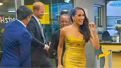 Prince Harry, Meghan and Doria Ragland