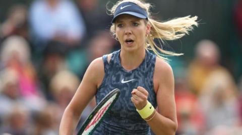 Katie Boulter celebrates