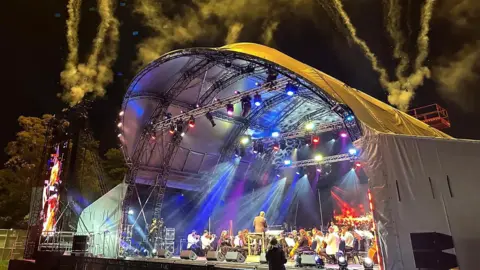 BBC Sinfonia Viva on the stage at Darley Park Concert