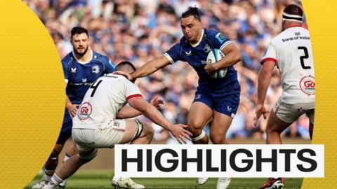 James Lowe's two tries helped Leinster beat Ulster 43-20 in Saturday's United Rugby Championship quarter-final