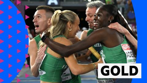 Ireland's 4x400m mixed relay team