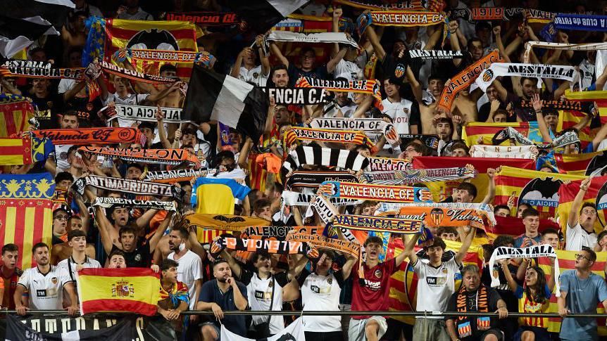 Valencia fans at the Mestalla