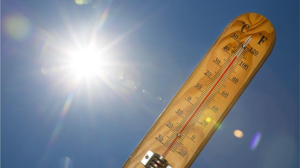 thermometer in the sun