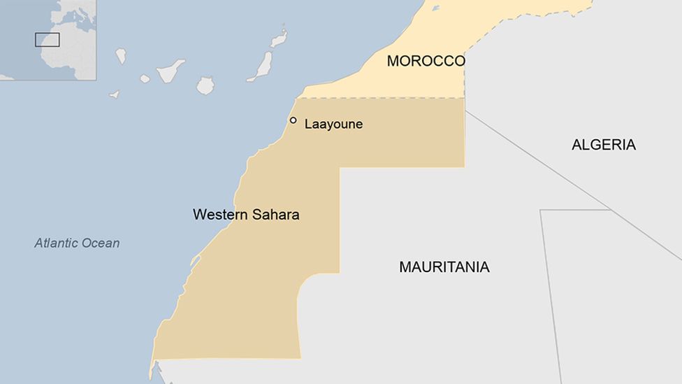 Map of Western Sahara