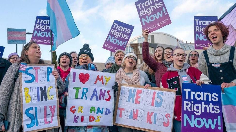 Trans rights protest 