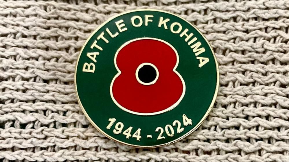 Battle of Kohima 1944-2924 poppy pin badge
