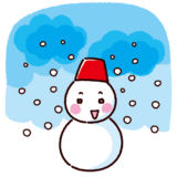 天気のイラスト（雪・雪だるま）（2カット）