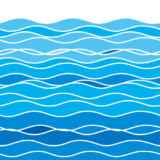さざ波のイラスト（海面・エンドレス）（2カット/2カラー）