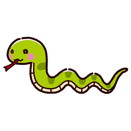 ヘビのイラスト（2カラー）