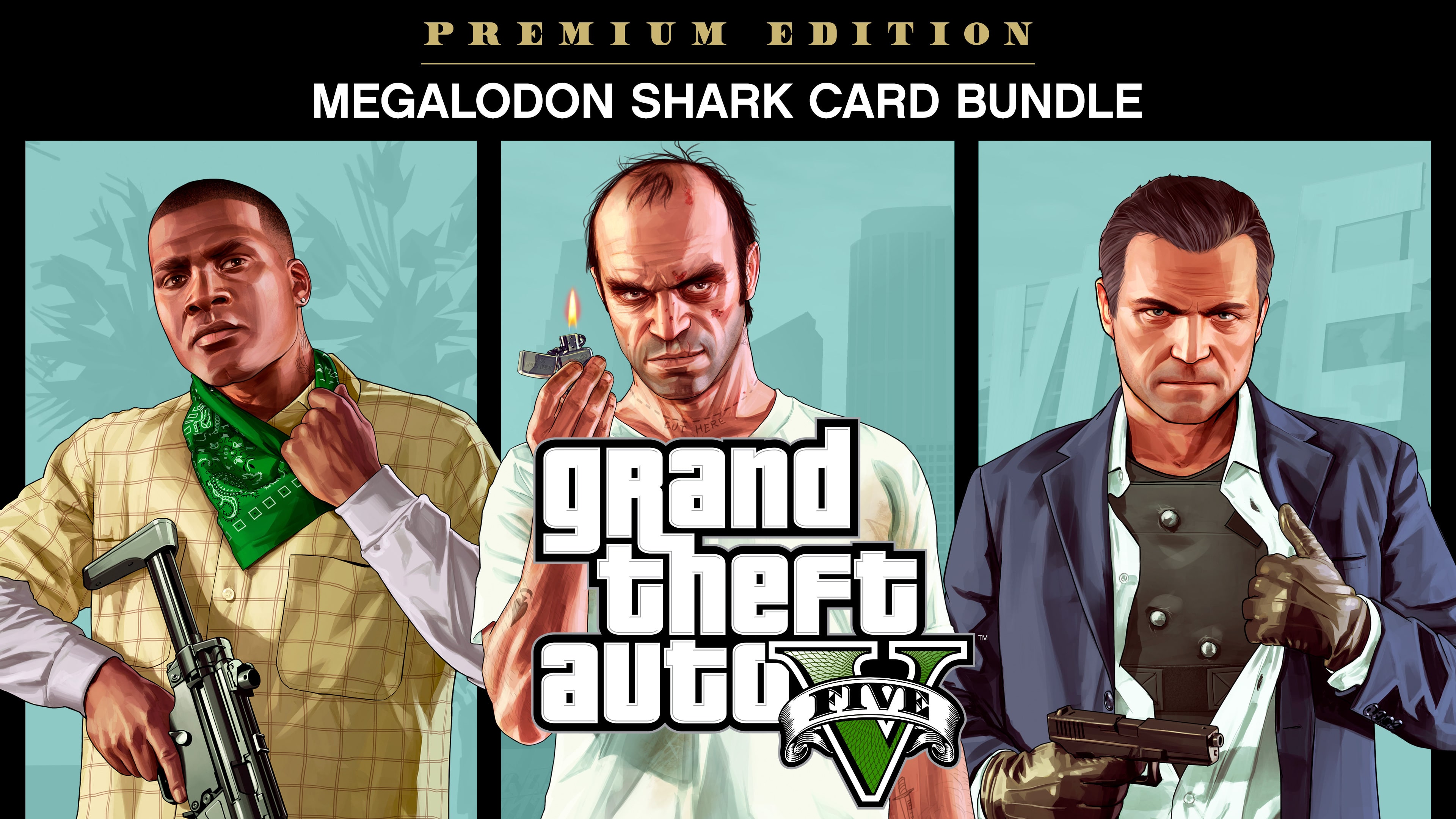 Grand Theft Auto V: Premium Edition & Megalodon Shark Card Bundle