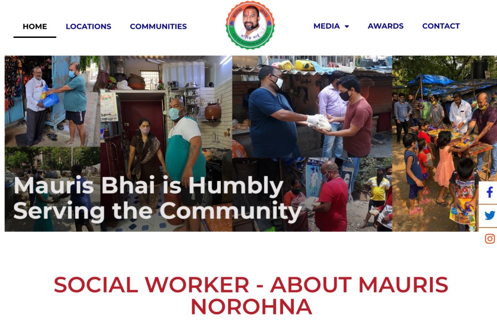 諾羅尼亞（Mauris Noronha）個人網站報稱是社工。
