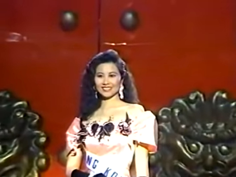 杨宝玲到台湾参加环球小姐竞选，获得第五名。