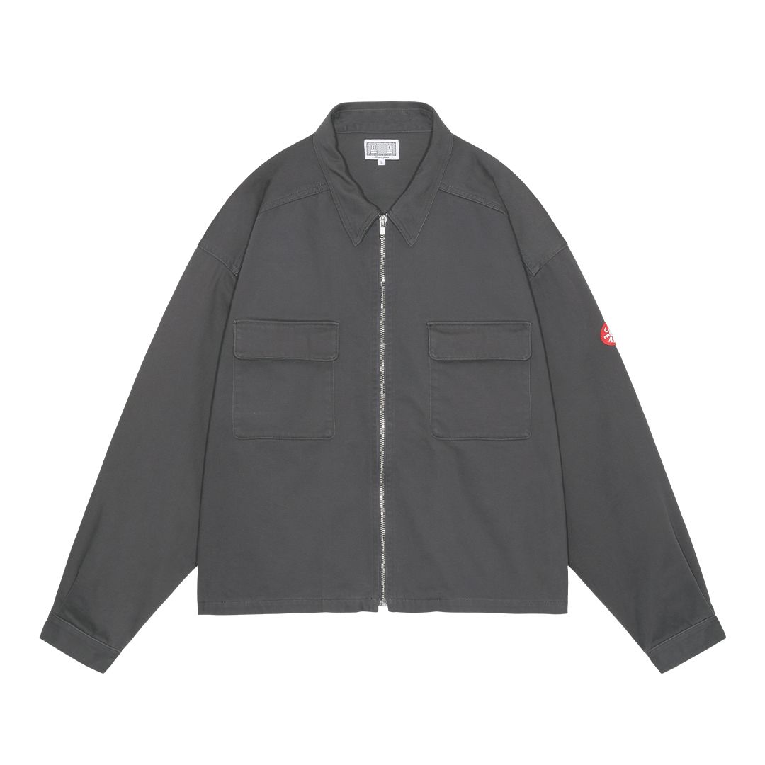 【ラスト1点（XL）】Patched Zip Short Shirt Jacket