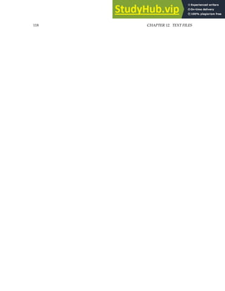 118 CHAPTER 12. TEXT FILES
 