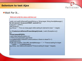Selenium to test Ajax Wait For It… 