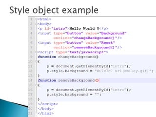 X.getElementByTagName( name) : get list of elements with provided tag name in X45
