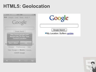 HTML5: Offline & StorageGmail works offline using HTML5 and Google Gears