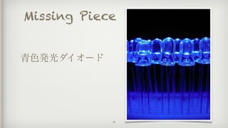 青色発光ダイオード
14
Missing Piece
 