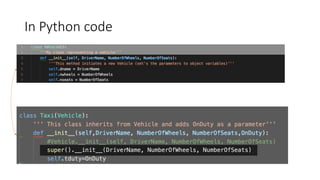 In	Python	code
 