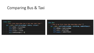 Comparing	Bus	&	Taxi
 