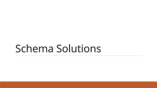 Schema Solutions
 