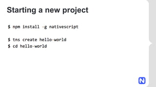 Starting a new project
 