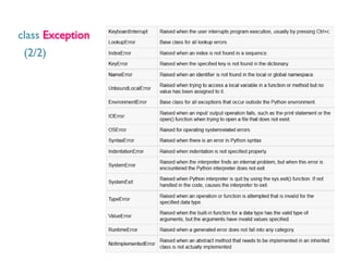 class Exception
(2/2)

 