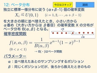 f(x, ↵, ) =
1
B(↵, )
x↵ 1
(1 x) 1
(0 < x < 1)
Xi ⇠ U(0, 1)iid
(i = 1, 2, · · · , ↵ + 1)
 