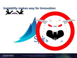 Unless otherwise indicated, these slides are © 2013-2016 Pivotal Software, Inc. and licensed under a Creative Commons Attribution-
NonCommercial license: http://creativecommons.org/licenses/by-nc/3.0/
Instability makes way for Innovation
20
 