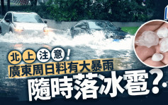 北上注意｜廣東明或有大暴雨 深圳隨時有冰雹來襲