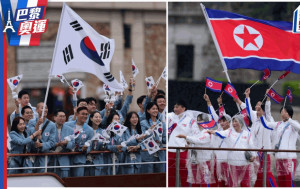 巴黎奥运︱大乌龙　南韩代表团入场时被播报成「北韩」