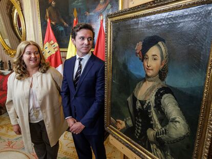 El Ayuntamiento de Burgos ha entregado a la familia de Ramón de la Sota y Llano, fundador del Partido Nacionalista Vasco (PNV) y una de las mayores fortunas de la época, el cuadro 'Retrato de Dama', el 28 de mayo de 2024.
