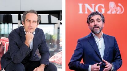 Alfonso Tolcheff, responsable de banca corporativa y de inversión de ING, e Ignacio Juliá, CEO de ING en España y Portugal./ Pablo Monge