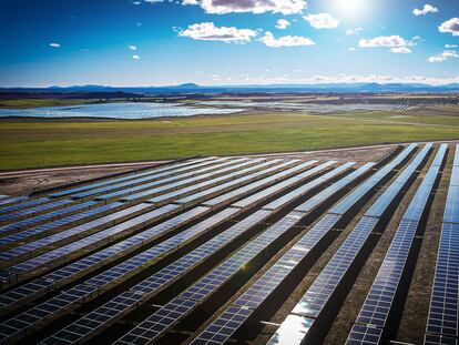 Un parque fotovoltaico en Torrijos (Toledo).