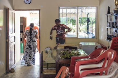 Sala de la casa del abuelo paterno de Luis Díaz en Barrancas, Guajira. 11 de abril de 2022.