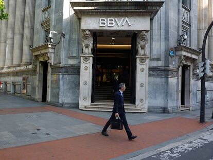 Una oficina del BBVA en Bilbao.