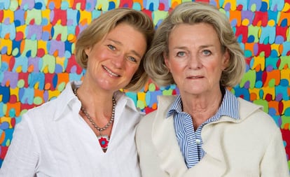 Delphine Boël y Sybille de Selys Longchamps, en Bélgica, en 2012.