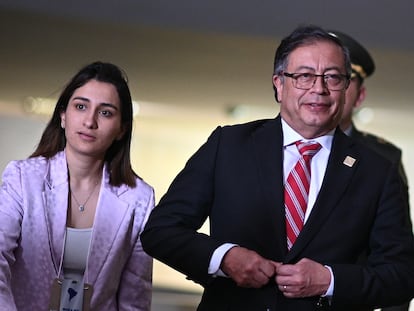 Gustavo Petro y Laura Sarabia, en marzo de 2023.