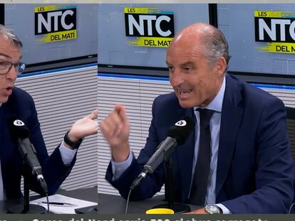 Bernardo Guzmán y Francisco Camps durante la entrevista en  'Les notícies del matí', en À Punt.